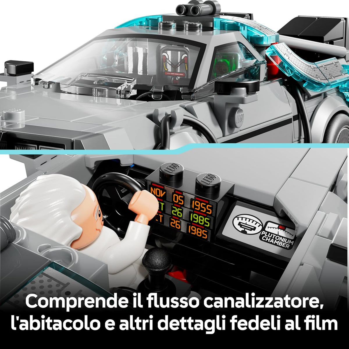 LEGO Speed Champions 77256: DeLorean Ritorno al Futuro - lego flusso canalizzatore
