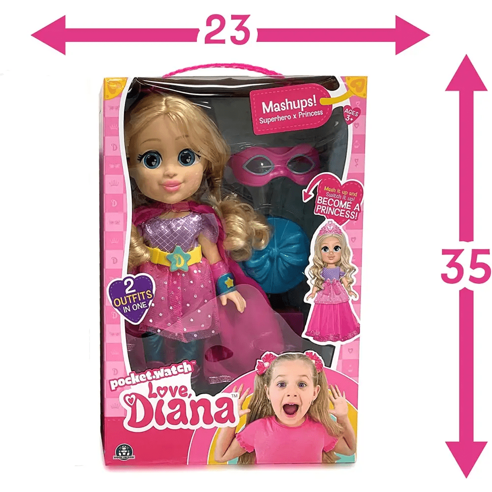 Love Diana - Bambola Trasformabile da Principessa in Eroina - Giocattoli e Bambini - Toys Store8056379115755