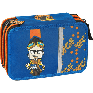 LYON GAMER - Astuccio 3 zip blu