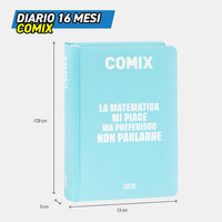 Diario 16 Mesi 2025/26 - COMIX - Giornaliero Standard Azzurro