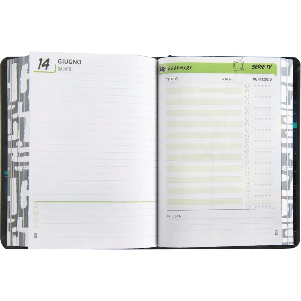 ME Agenda Taccuino 16 Mesi nera grafica "uguale" - Giocattoli e Bambini - Toys Store8058263202244