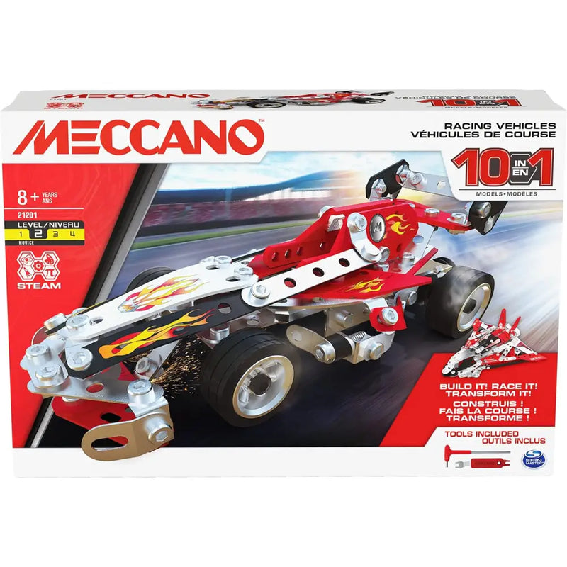 Meccano costruzioni 10 in 1 Veicoli da gara - Spin Master - 778988358559