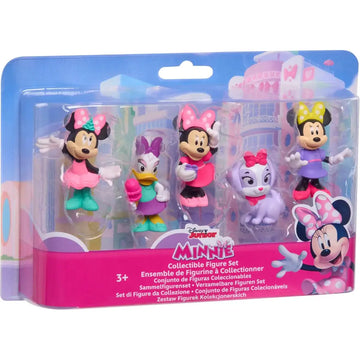 Set di cinque personaggi minnie pack disney minnie in outfit colorati con accessori by just play