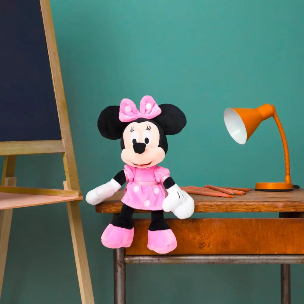 Plush toy minnie peluche 35 cm simba with pink polka-dot dress black ears and white gloves