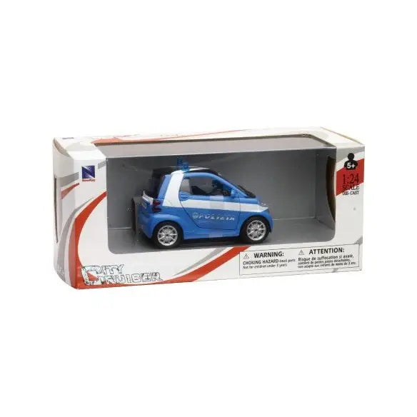 Modellino auto 1:24 Smart FORTWO Polizia - New Ray - 0093577714135