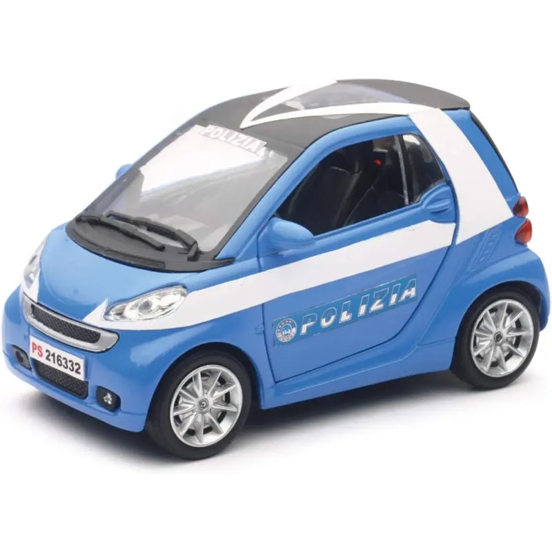 Modellino auto 1:24 Smart FORTWO Polizia - New Ray - 0093577714135