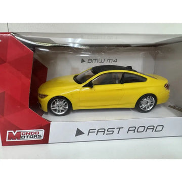 Modellino BMW M4 gialla scala 1:43 - Mondo Motors - 8001011531905