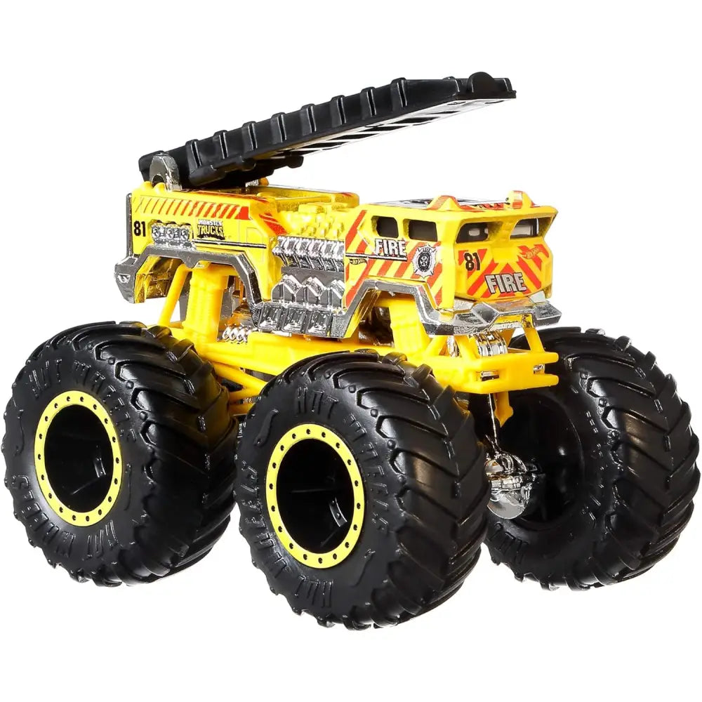 Monster Truck Scala 1:64 Allarme Giallo - MATTEL - Camion e veicoli da costruzione giocattolo - 0887961948394