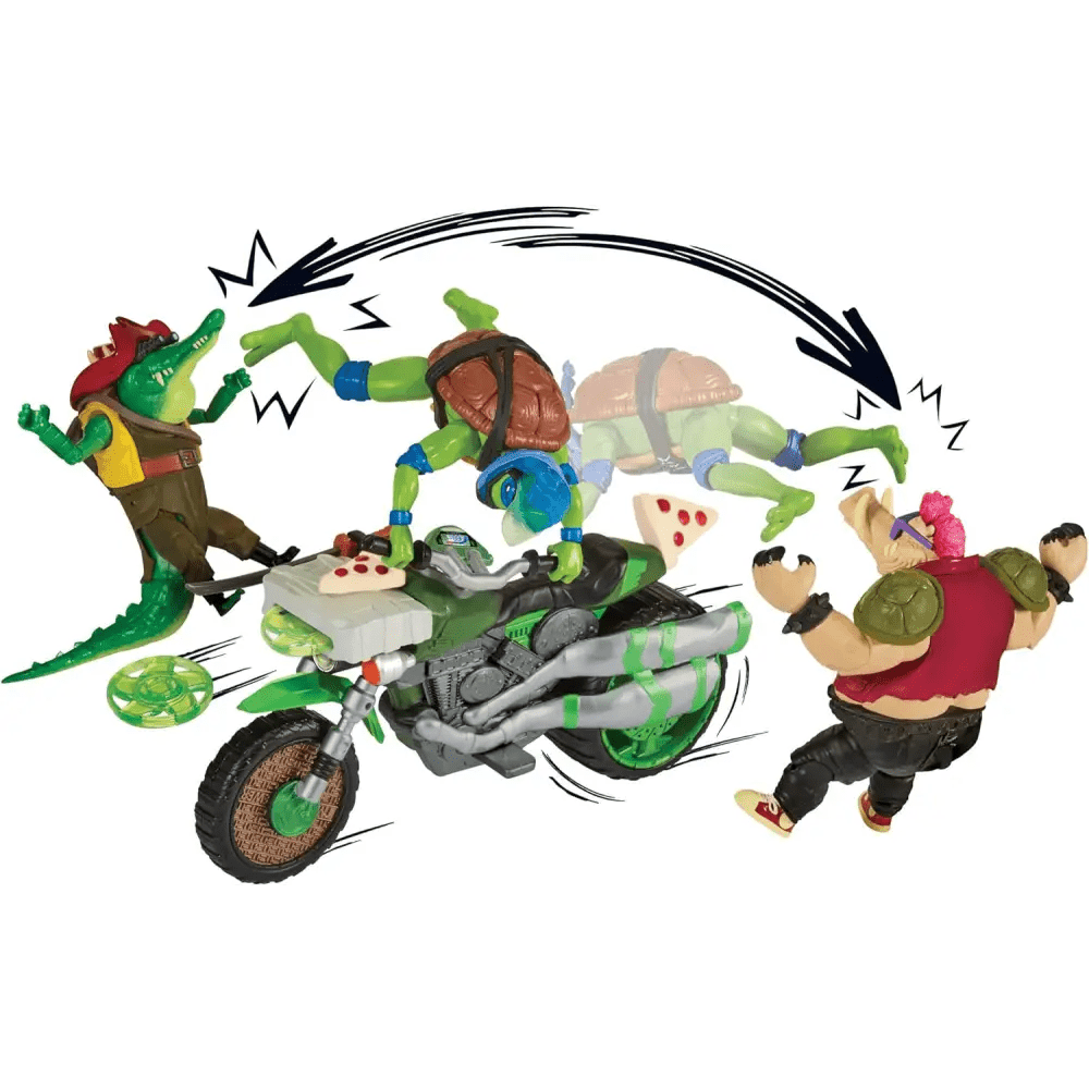 Mutant Mayhem Ninja Kick Moto con Leonardo - Giocattoli e Bambini - Toys Store0043377834311