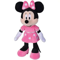 Peluche disney minnie da 61 cm con vestito rosa a pois, orecchie nere e guanti bianchi