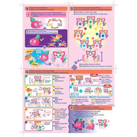 Peluche interattivo rizmo berry rosa e viola con corpo rotondo, orecchie piccole e occhi colorati