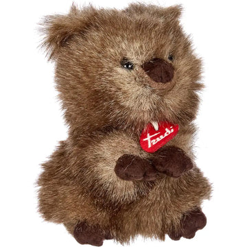 Plush peluche quokka trudi 27135 marrone con pelliccia morbida e zampe e naso marrone scuro