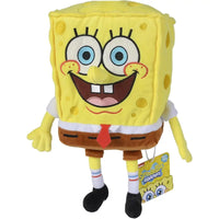 Peluche spongebob 35 giallo con pantaloni marroni e cravatta rossa spedizione veloce da simba toys
