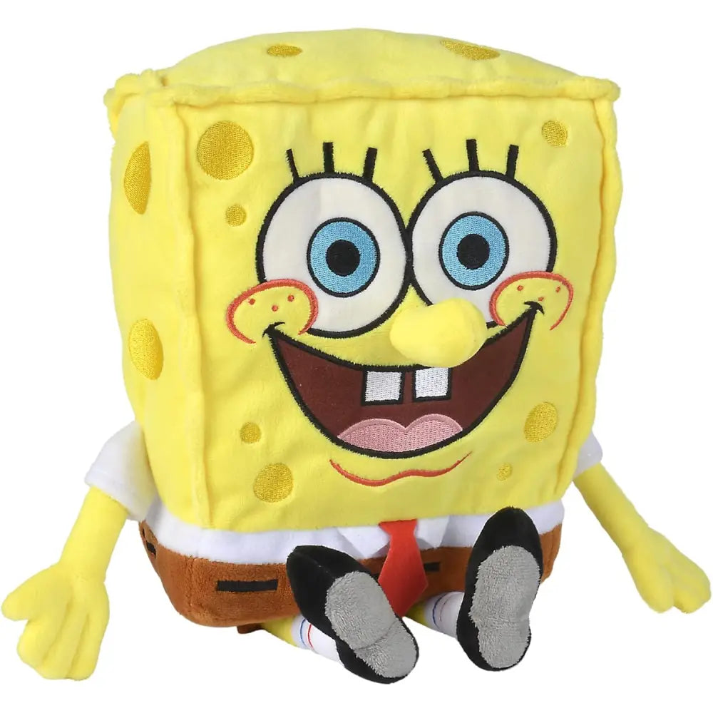 Peluche spongebob 35 giallo con dettagli ricamati in stoffa simba toys spedizione veloce