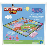 Peppa pig monopoly junior board game with colorful cartoon characters and vibrant property spaces for kids entertainment