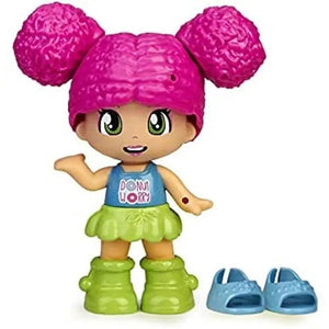 Pinypon bambola Change My Shoes capelli rosa