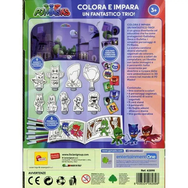 Pj Masks Colora e impara Un fantastico trio - Lisciani - 8008324062898