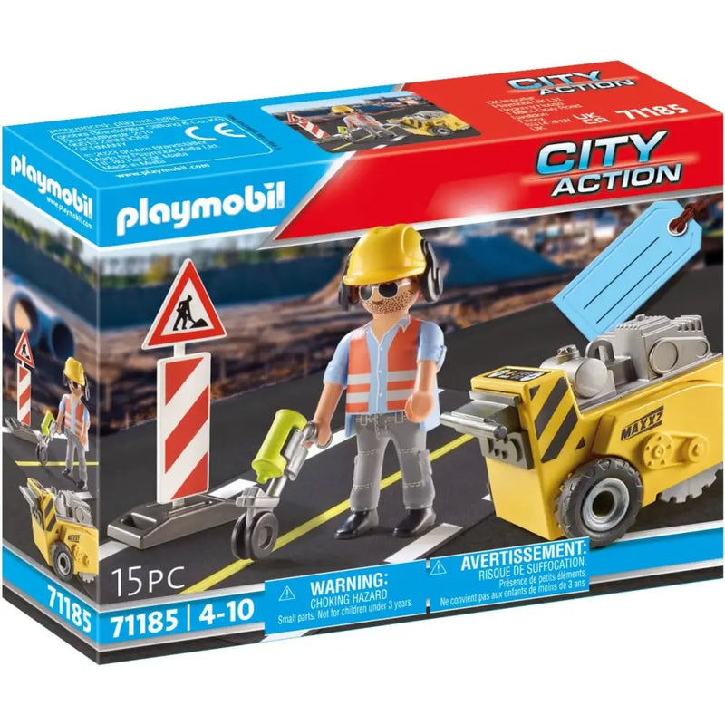 PLAYMOBIL City Action 71185 Manutenzione Stradale - 4008789711854