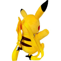 Pokemon zainetto peluche giallo con orecchie nere e spallacci regolabili in materiale morbido in peluche