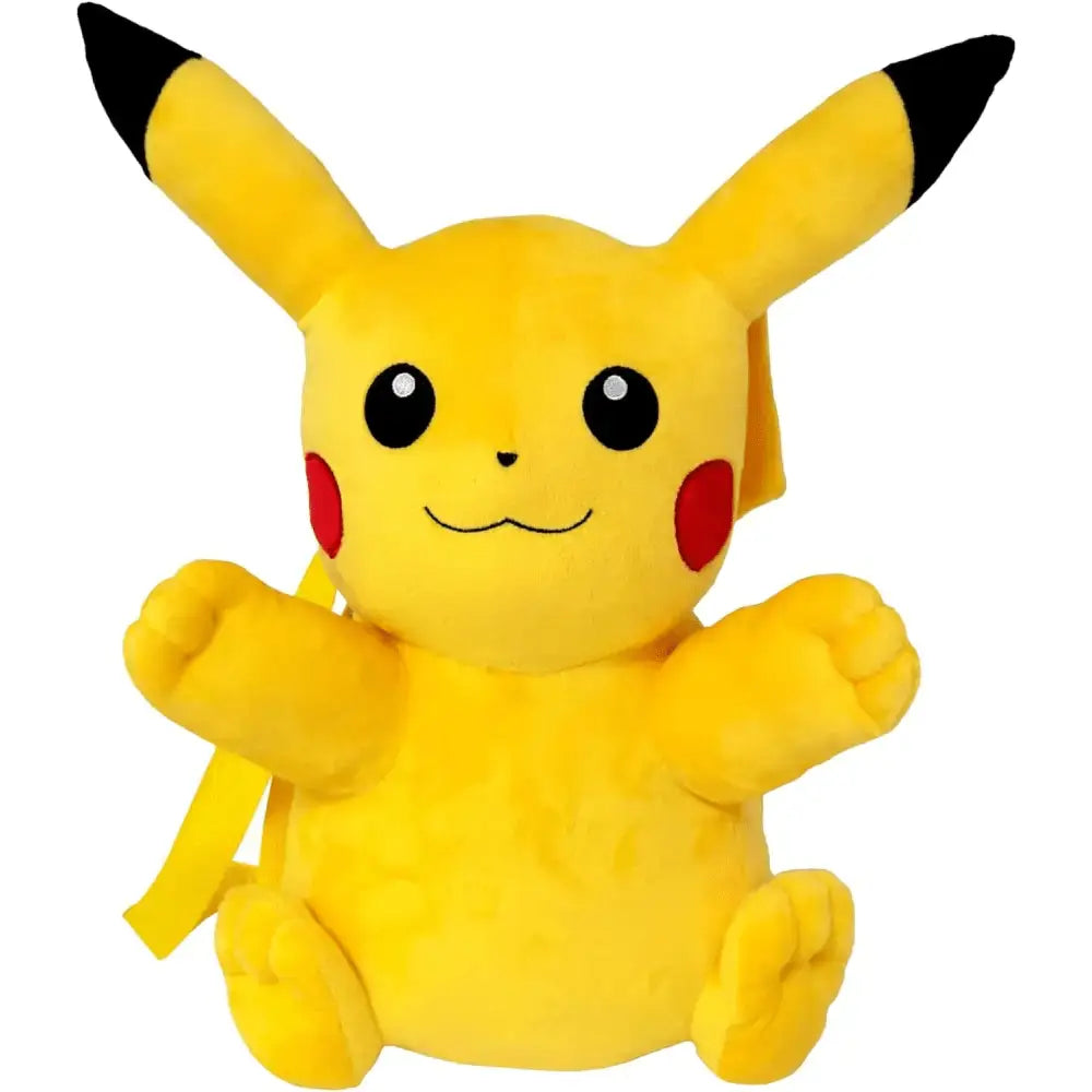 Pokemon zainetto peluche giallo con corpo morbido in tessuto e spallacci regolabili per bambini