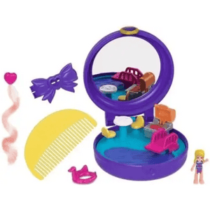 Polly Pocket cofanetto blu Clip and Combo con pettine
