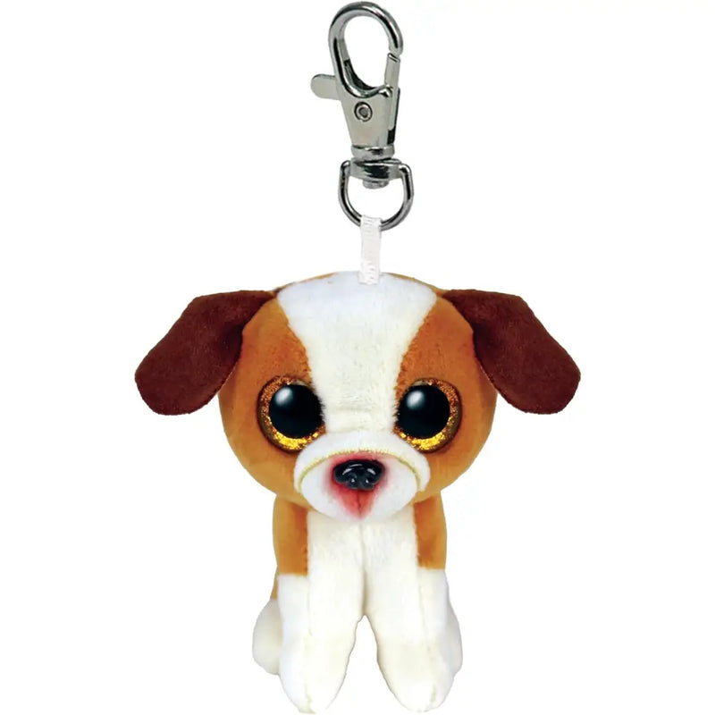 Portachiavi peluche Beanie Boos Clips Cane Hugo - TY - 0008421352586