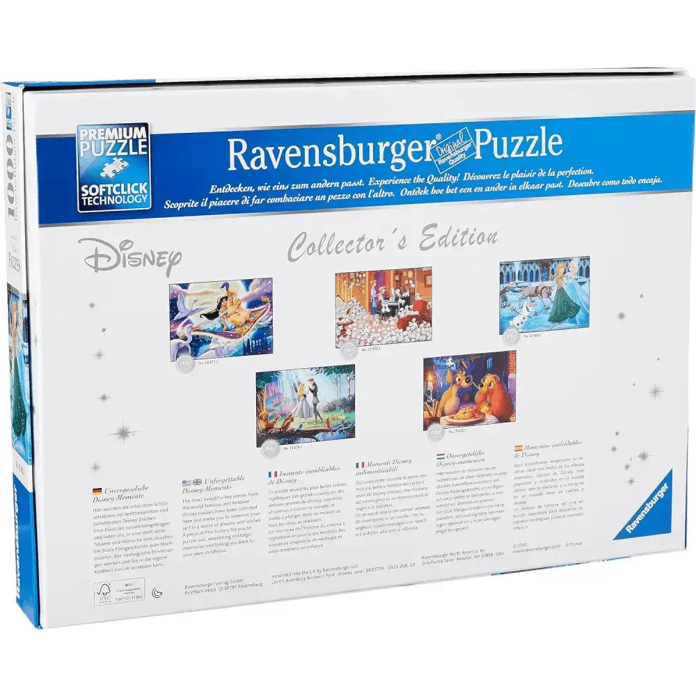 Scatola puzzle collector disney pezzi frozen 1000 con tecnologia softclick ravensburger