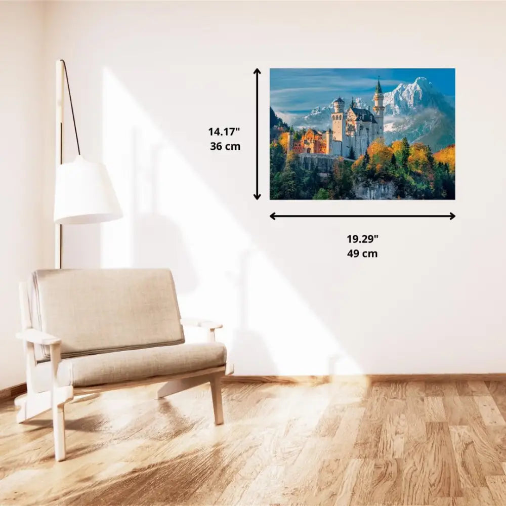 Puzzle 500 Pezzi - Neuschwanstein Castle - Ravensburger - in legno - 8005125351466