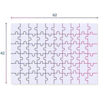 Puzzle baby shark maxi pezzi 104 con pezzi interconnessi e sfumatura dal viola chiaro al rosa misura 62x42 cm