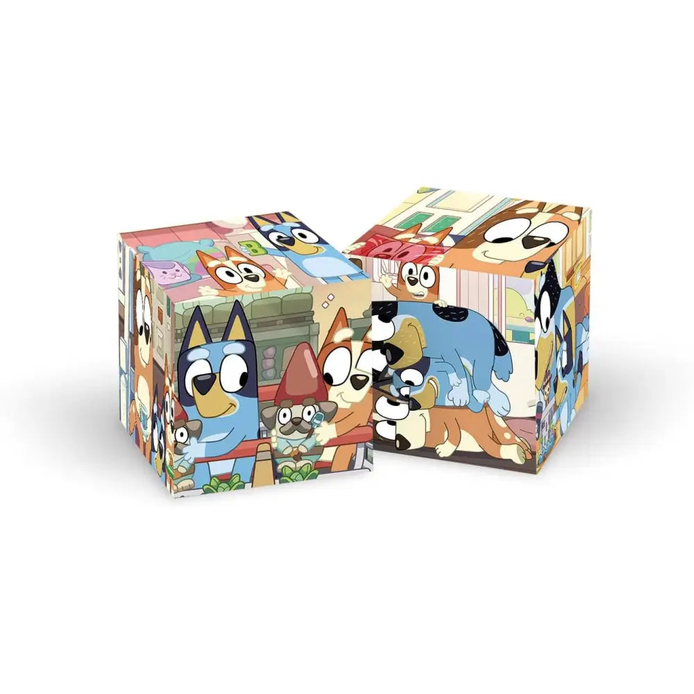 Puzzle cubi colorato a tema bluey clementoni con personaggi cartoon per un gioco educativo divertente e stimolante