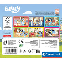 Puzzle cubi bluey clementoni con scene cartoon colorate ideale come gioco educativo per bambini