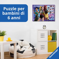 Puzzle demon hunters xxl 100 pezzi con tre personaggi femminili colorati in outfit vivaci per bambini di 6 anni