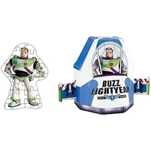 Puzzle lenticolare spin master toy story 4 con navicella buzz lightyear blu e bianca in plastica