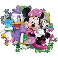 Puzzle maxi 104 pezzi minnie e paperina con minnie in vestito rosa e paperina ideale come regalo ideale