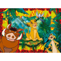 Puzzle maxi floor vibrante a tema giungla con personaggi animati pezzi re leone disney classics 60 pezzi