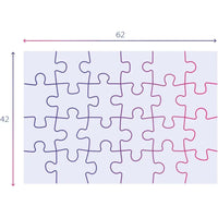 Puzzle maxi supercolor disney mickey 24 pezzi da 62x42 cm con pezzi incastrabili sfumati in viola e rosa