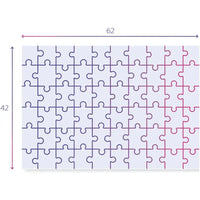 Puzzle maxi supercolor disney mickey da 60 pezzi con pezzi incastrabili delineati in viola e rosa sfumati