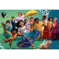 Puzzle maxifloor double face con personaggio disney del film encanto in abito blu con orlo svolazzante e pizzo bianco