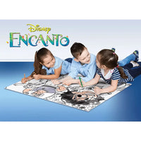 Puzzle maxifloor 2 x 60 disney encanto con personaggi del film disney disegnati in nero su bianco per colorare