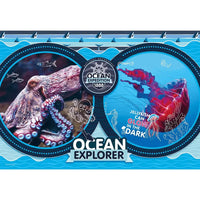 Puzzle national geographic kids ocean explorer con poster expedizione oceanica 1888 e polpo rosso-porpora dettagliato