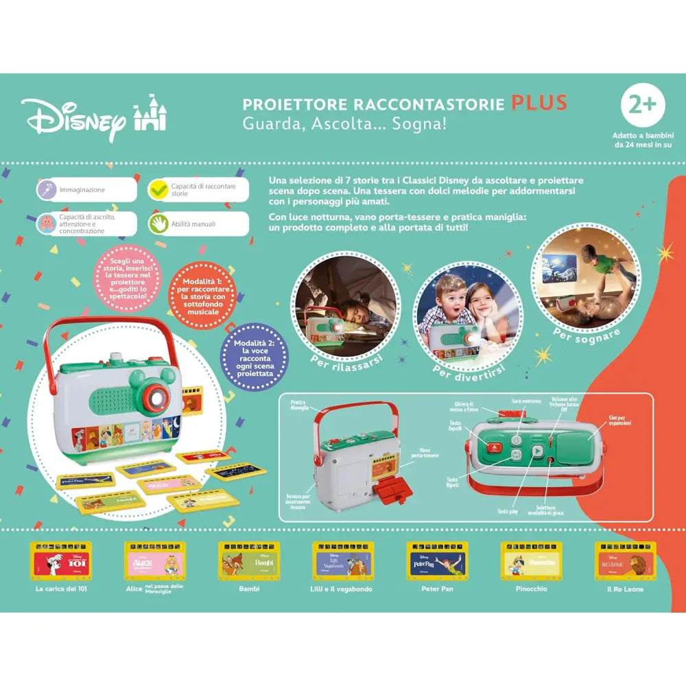 Raccontastorie Proiettore Disney Plus Clementoni - Giocattoli educativi - 8005125175079