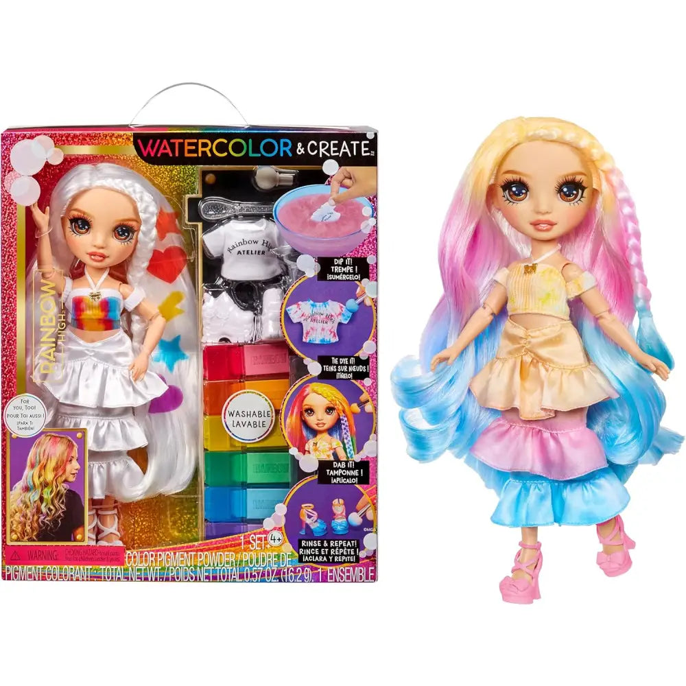 Rainbow High bambola occhi marroni Watercolour & Create - Giocattoli e Bambini - Toys Store - Bambole - 0035051507598