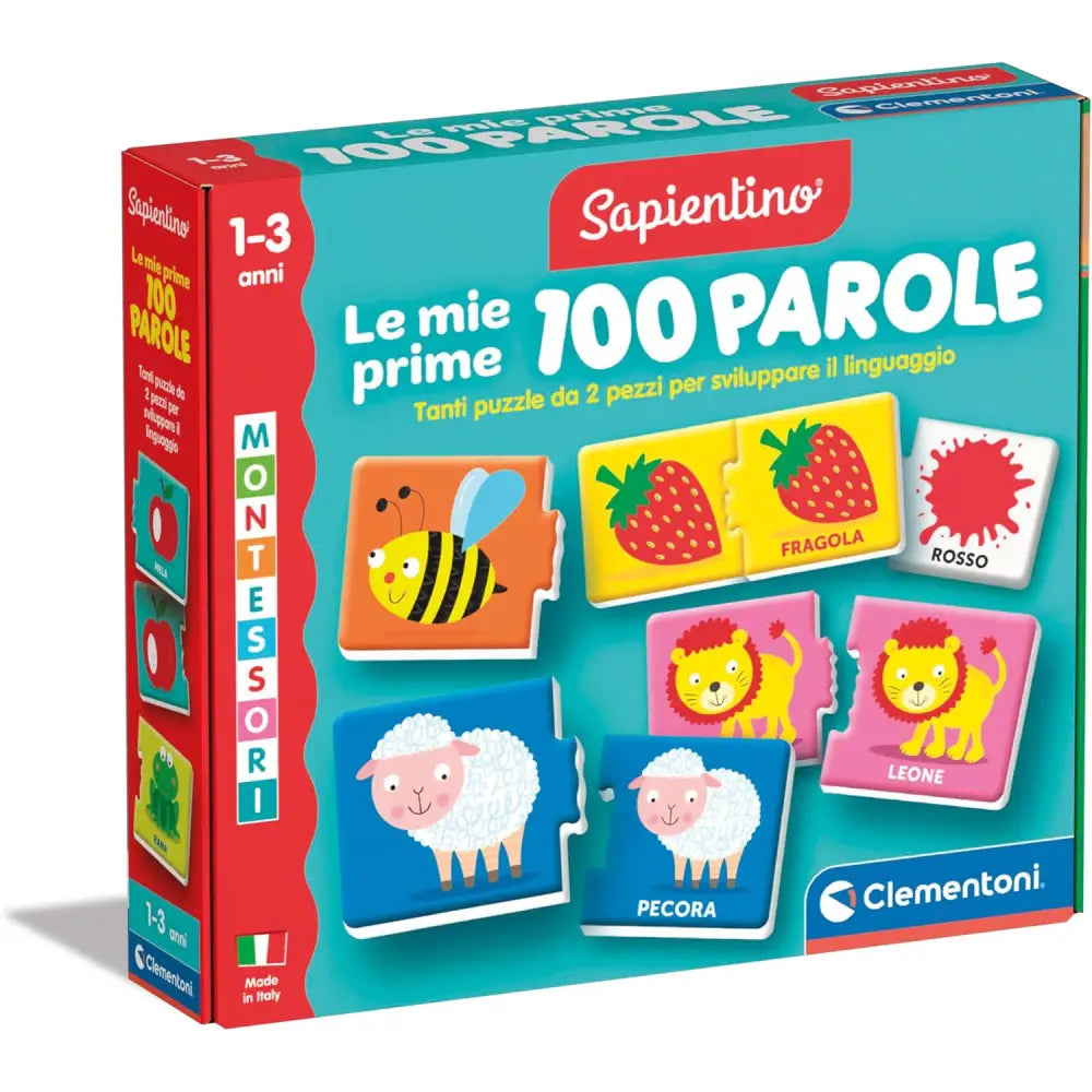 Sapientino Montessori Le Mie Prime 100 Parole Clementoni - Carte educative - 8005125168514