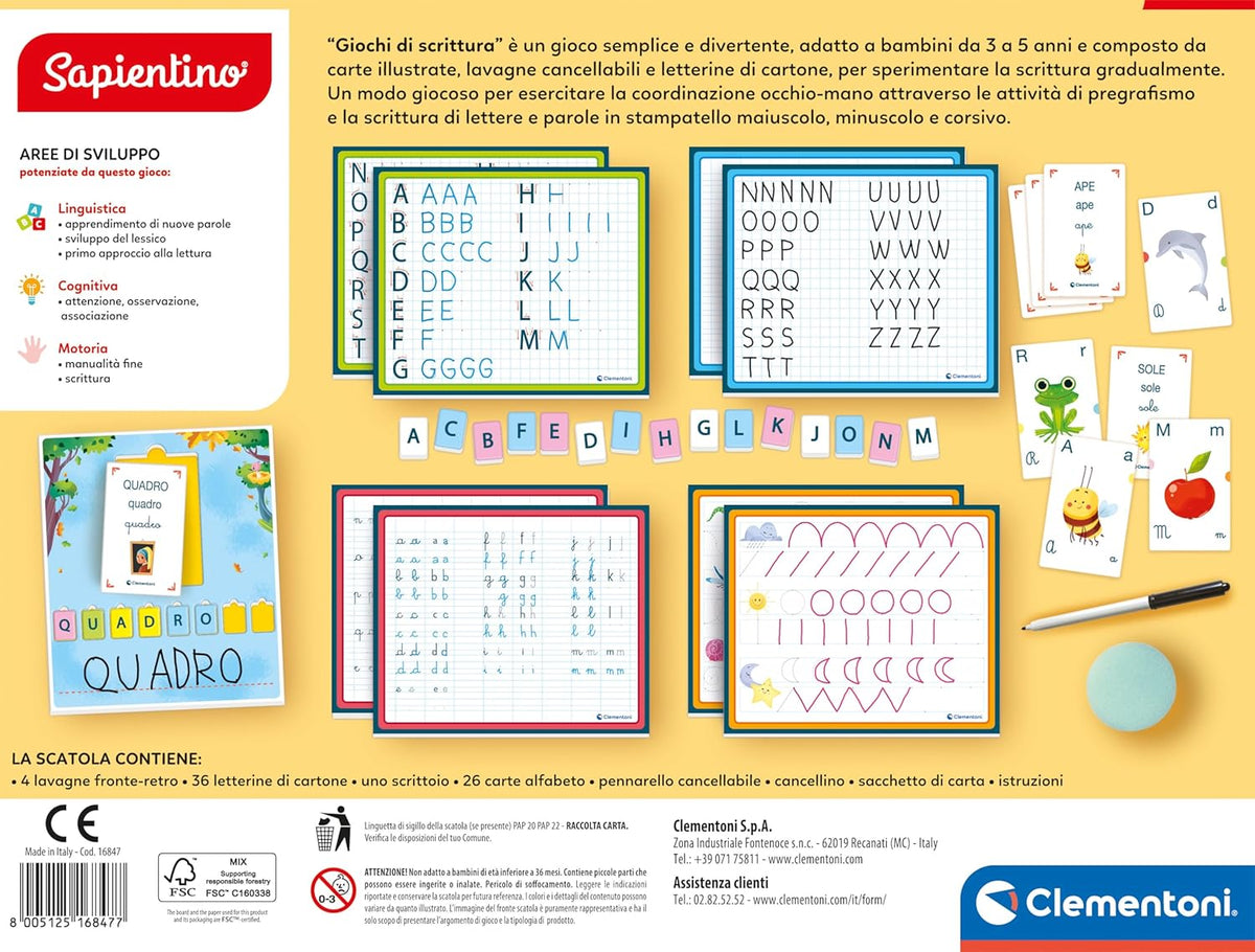 Sapientino Giochi di Scrittura – Clementoni | Imparare a scrivere divertendosi - sapientino scrittura