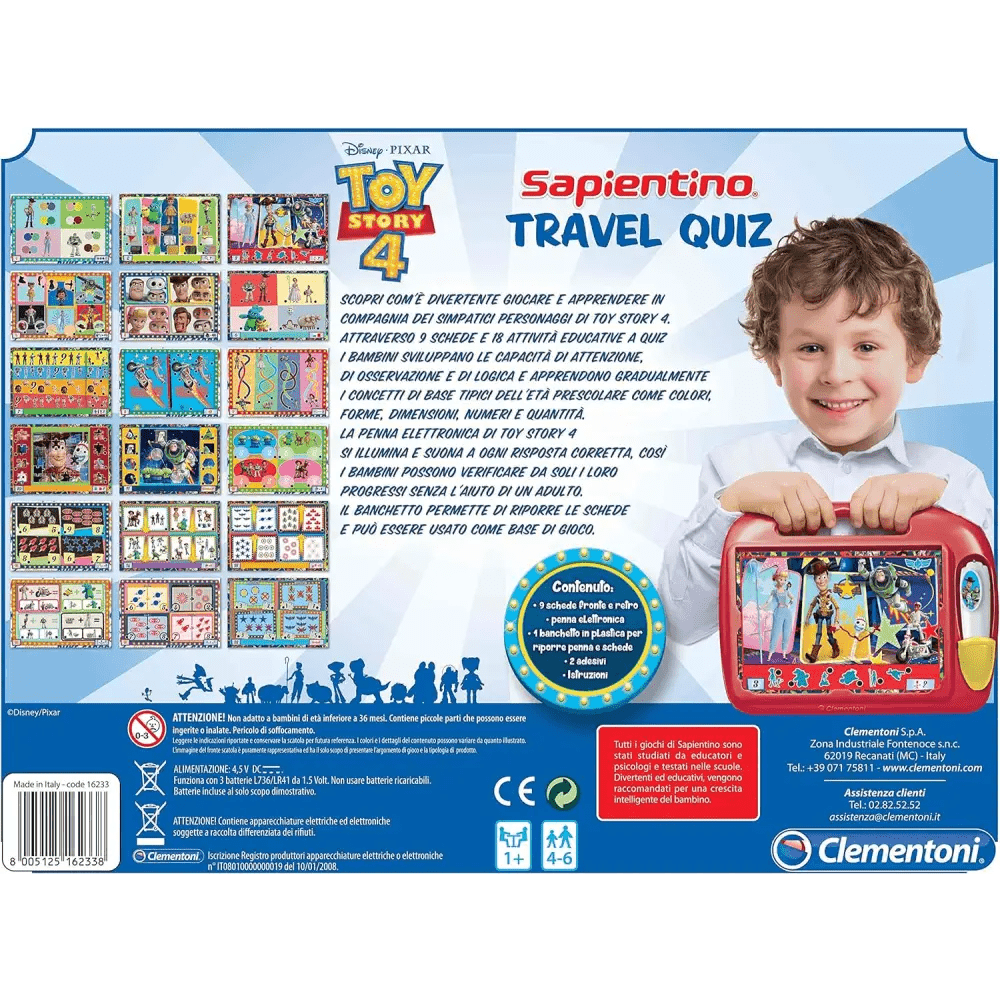 Sapientino Travel Quiz Toy Story 4 - Giocattoli e Bambini - Toys Store8005125162338