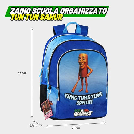 Zaino Scuola Tung Tung Tung Sahur Skifidol Italian Brainrot
