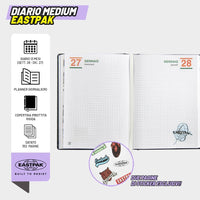 Diario Scuola Eastpak Black 2026/2027 – 13 Mesi Medium - scuola diario eastpak nero