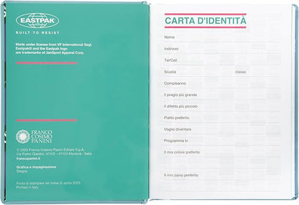 EASTPAK - Diario Scuola 2025-2026, Agenda Medium Giornaliera 13 Mesi - scuola eastpak