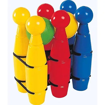 Simba Set Bowling da Spiaggia – 6 Birilli e 2 Palline - Androni - Giochi prato - 8000796072245
