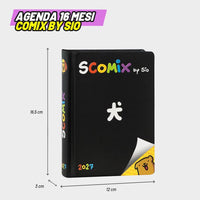 Agenda 16 Mesi Scomix by Sio Black 2026/2027 – Diario Scuola Medium - sio scomix nero